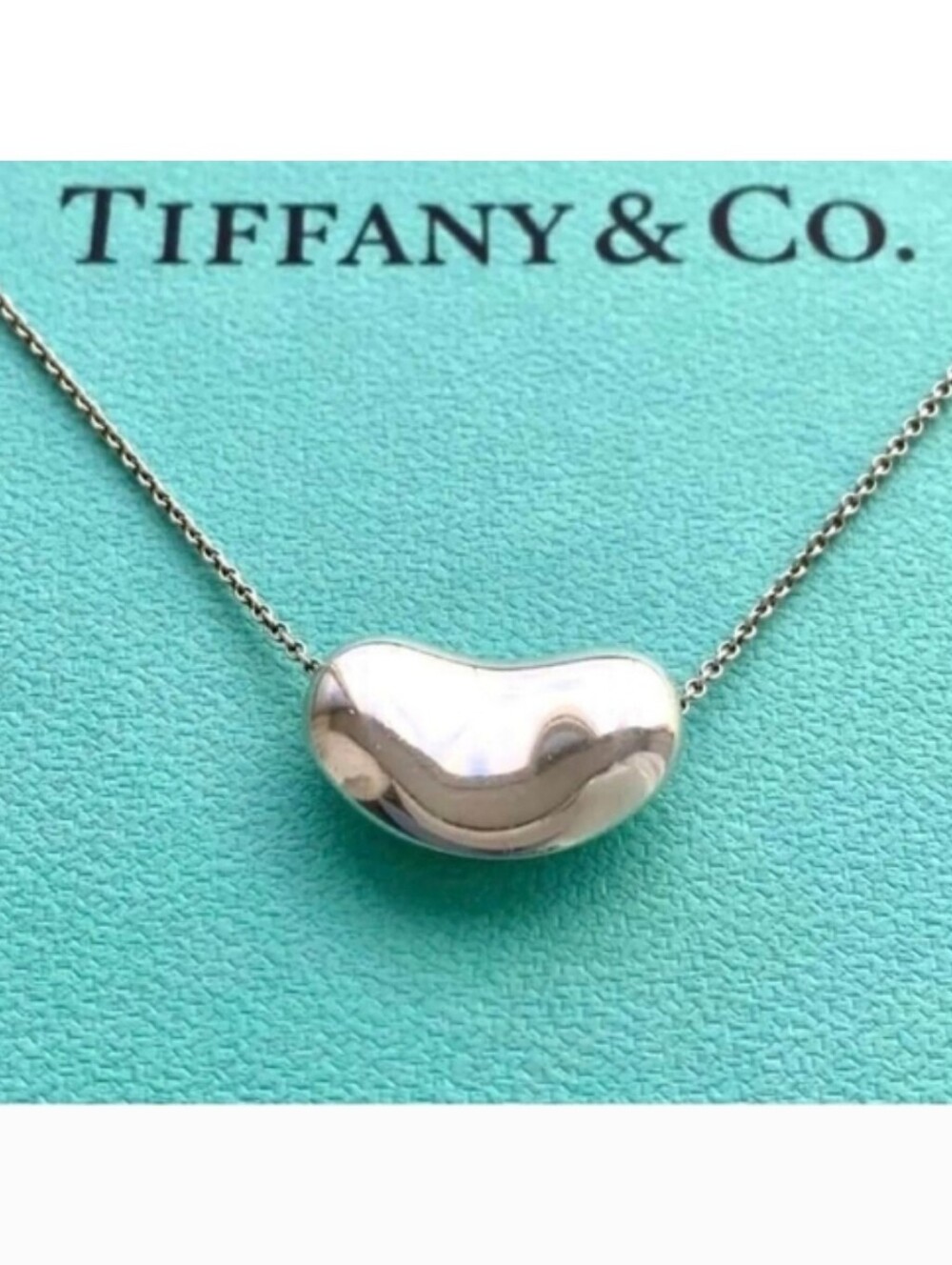 Tiffany & Co. Elsa Peretti Silver Bean Vintage Necklace
